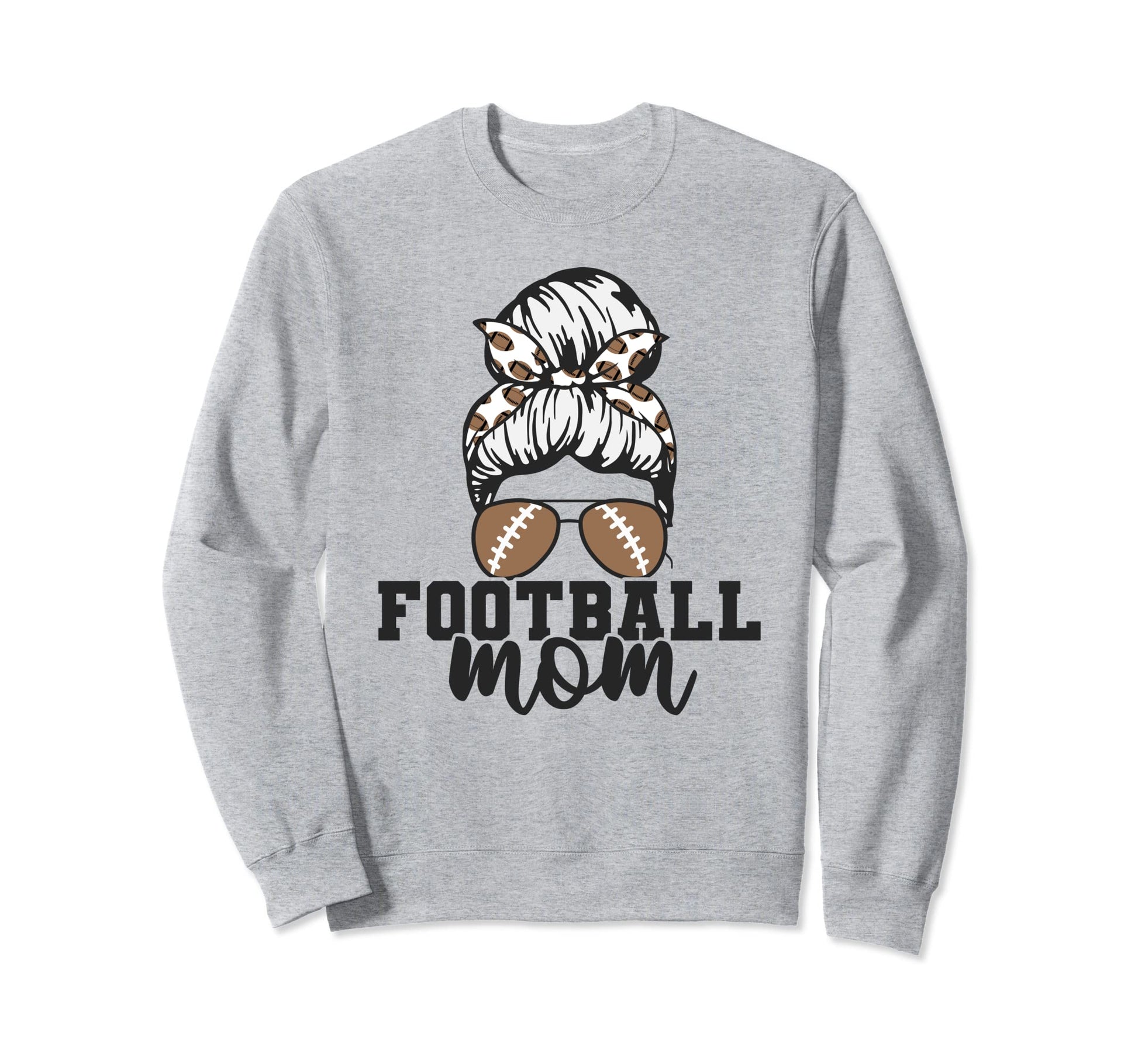 Game Day Messy Bun And Sweatshirt - Casual Everyday Wear Men Women - T-Shirt, Sweatshirt, Hoodie