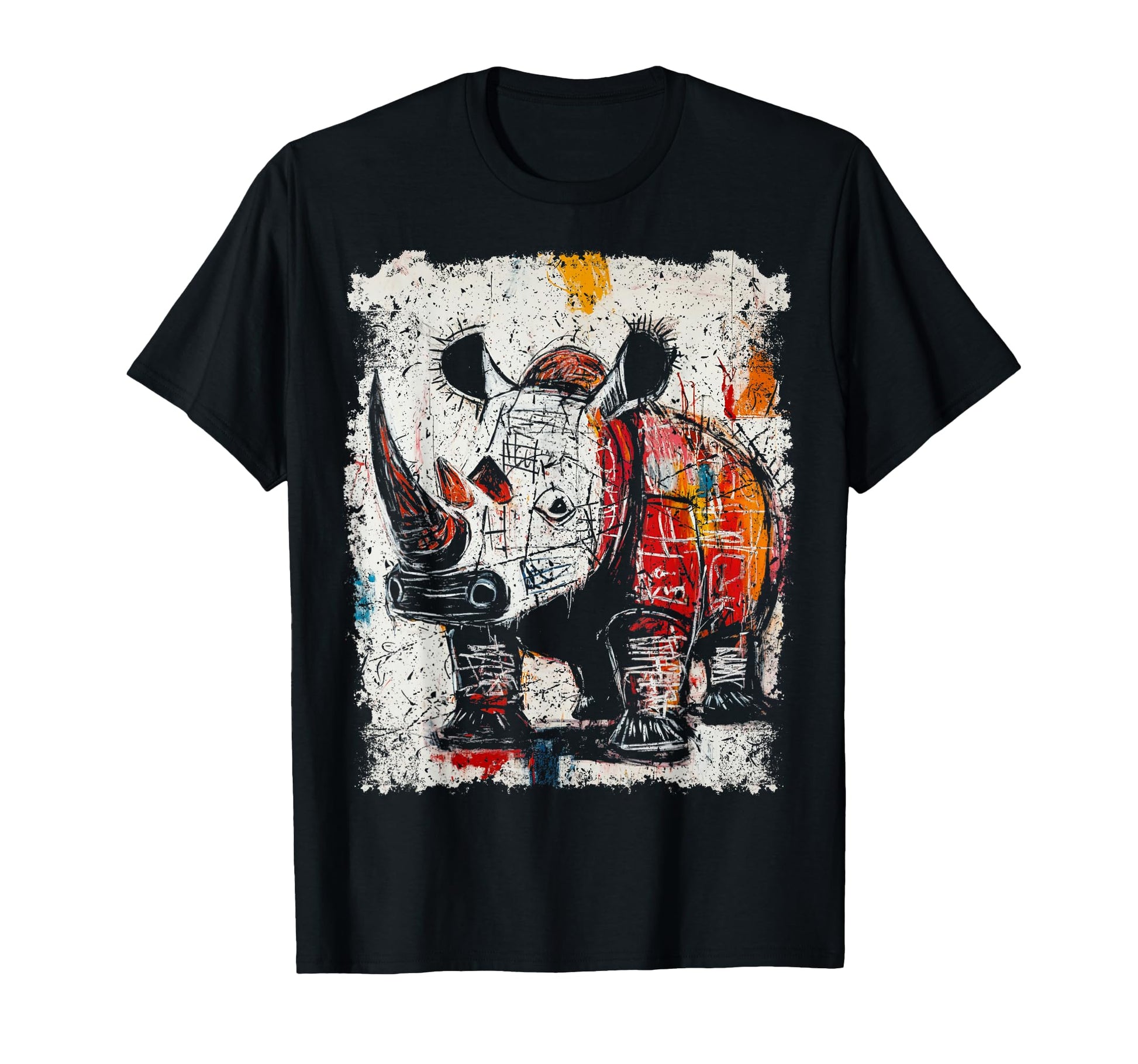 Pop Art Rhinoceros 90S Graffiti T-Shirt - Aesthetic Graphic Unisex - T-Shirt, Sweatshirt, Hoodie