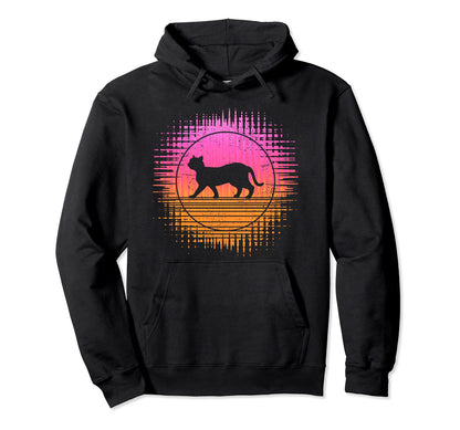 Vaporwave Aesthetic Animal Cat Owner 90S Art Hoodie - Graphic Print Unisex - T-Shirt, Sweatshirt, Hoodie