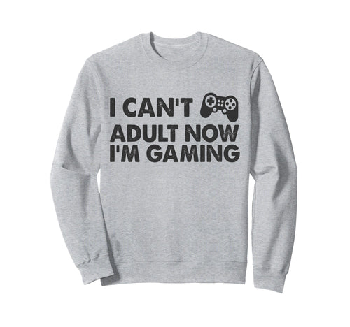 I Cant Now Im Gaming Mom Pun Sweatshirt - Minimalist Print for Adults - T-Shirt, Sweatshirt, Hoodie