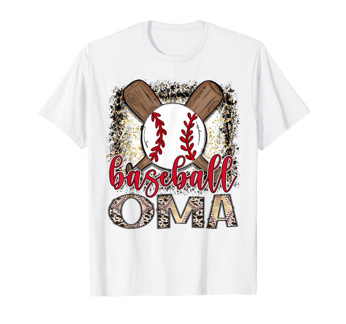 Baseball Oma Leopard Proud Ball Oma T-Shirt - Novelty Apparel Men Women - T-Shirt, Sweatshirt, Hoodie