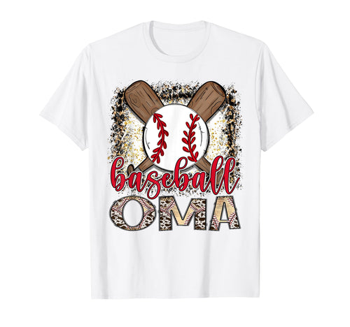 Baseball Oma Leopard Proud Ball Oma T-Shirt - Novelty Apparel Men Women - T-Shirt, Sweatshirt, Hoodie