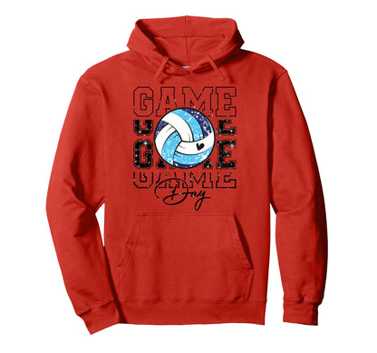 Volleyball Game Day Volleyball Mom Hoodie - Fun Novelty Design Unisex - T-Shirt, Sweatshirt, Hoodie