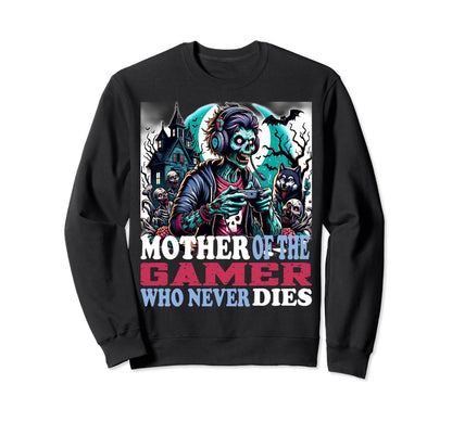Gamer Moms Undying Love Zombie Sweatshirt - Trendy Graphic Men Women - T-Shirt, Sweatshirt, Hoodie