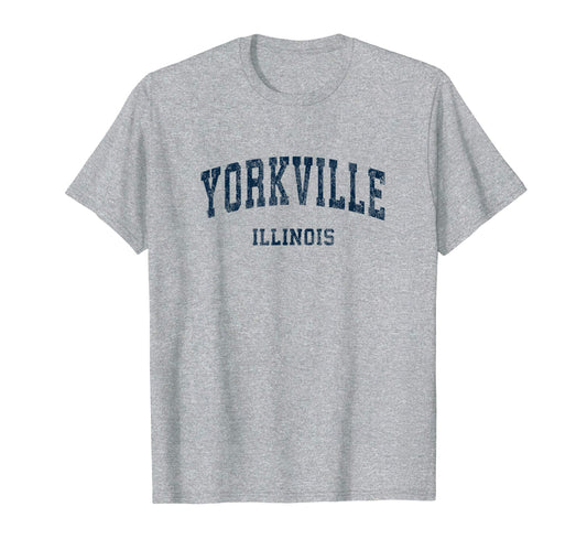 Yorkville Illinois Il Varsity Sports Navy T-Shirt - Unique Graphic Unisex - T-Shirt, Sweatshirt, Hoodie