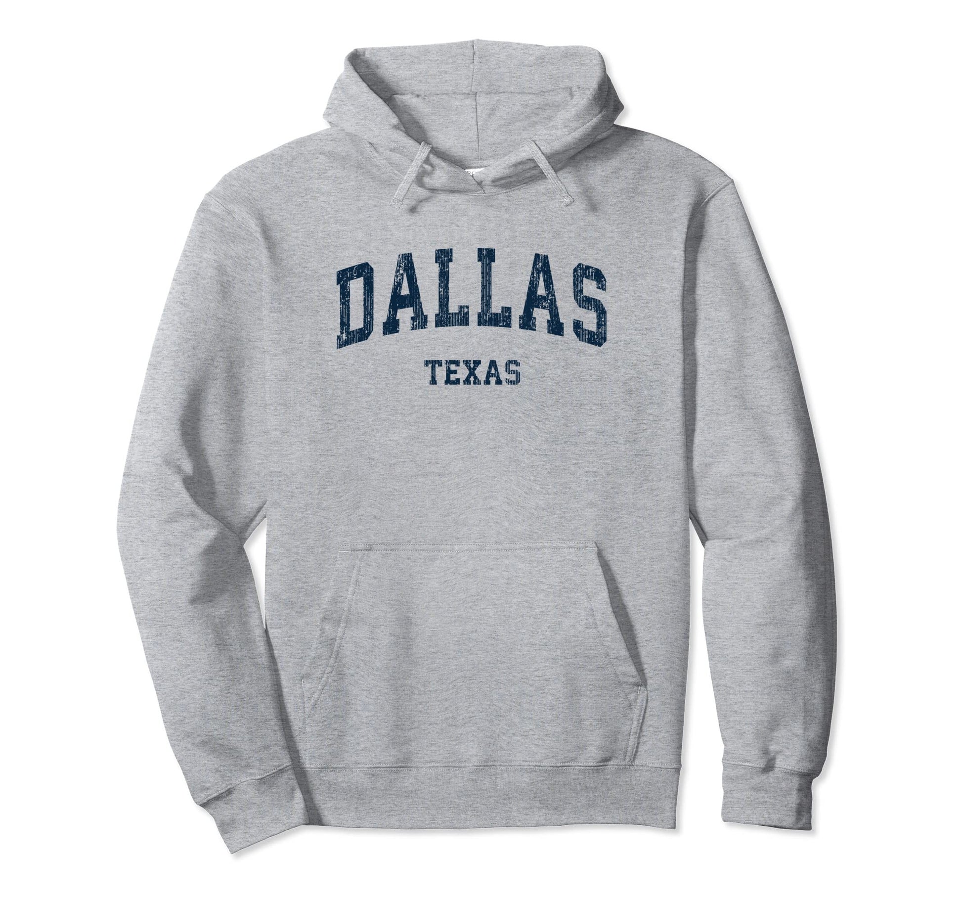 Dallas Texas Tx Varsity Sports Navy Hoodie - Minimalist Print for Adults - T-Shirt, Sweatshirt, Hoodie