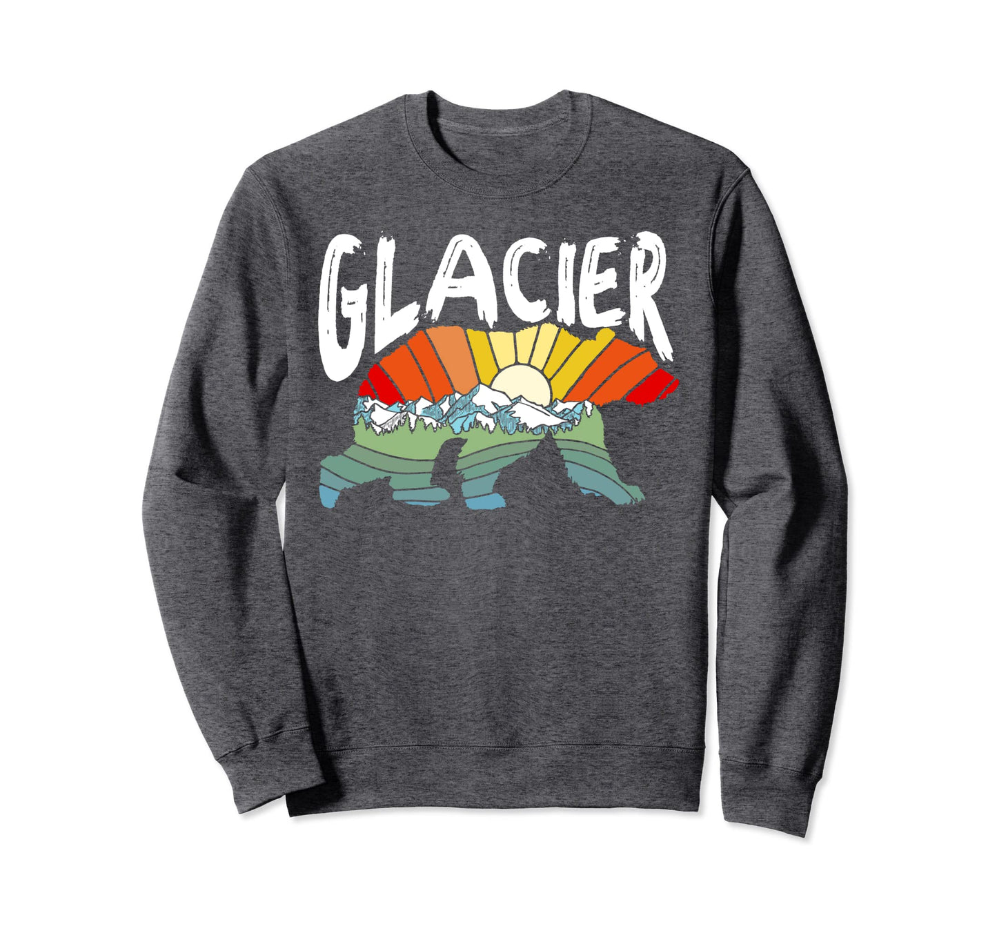 Glacier National Park Grizzly Sweatshirt - Aesthetic Graphic Men Women - T-Shirt, Sweatshirt, Hoodie