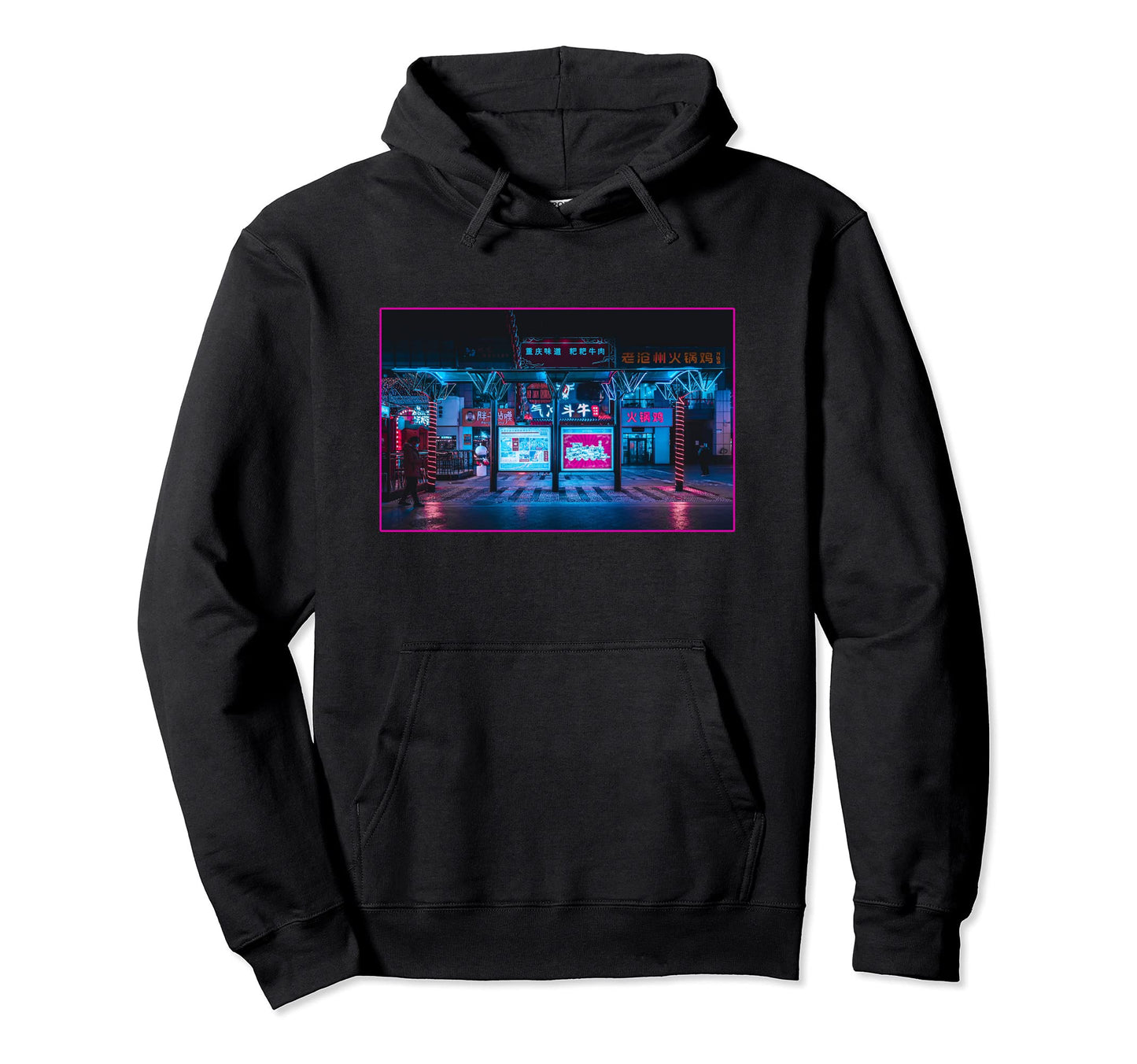 Tokyo Night Vaporwave Synthwave Hoodie - Casual Everyday Wear Unisex - T-Shirt, Sweatshirt, Hoodie