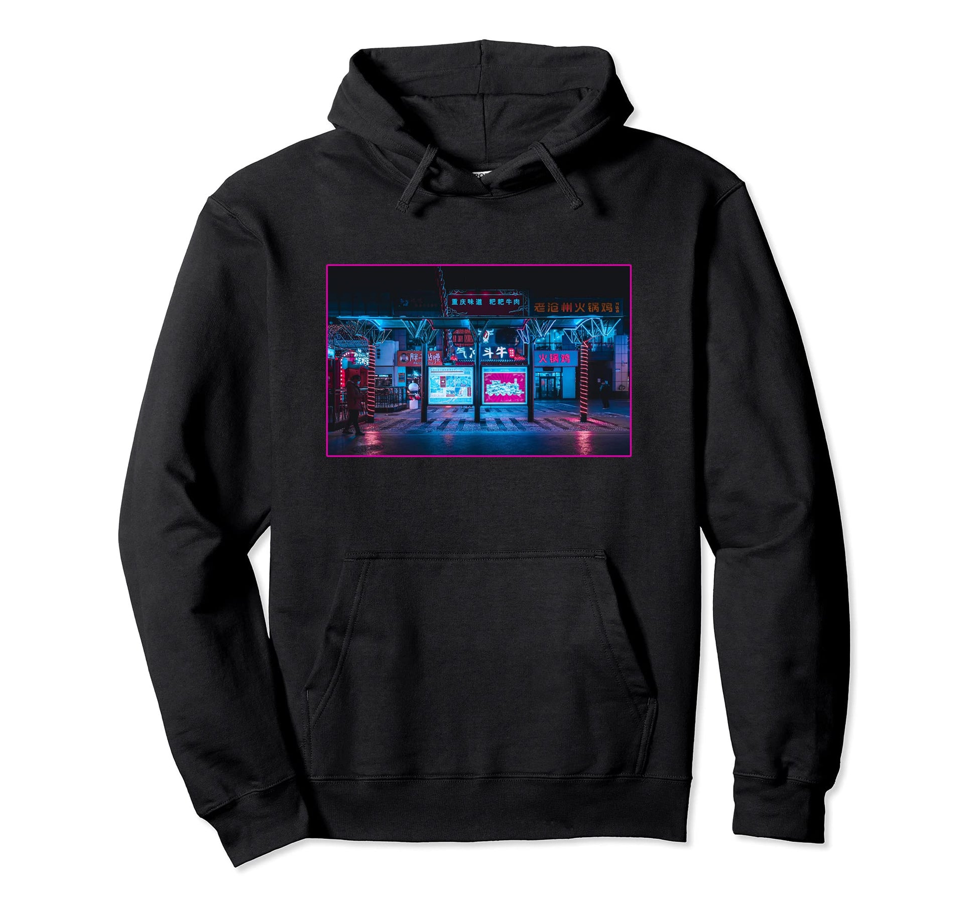 Tokyo Night Vaporwave Synthwave Hoodie - Casual Everyday Wear Unisex - T-Shirt, Sweatshirt, Hoodie
