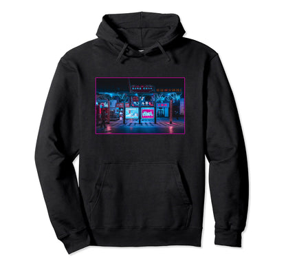 Tokyo Night Vaporwave Synthwave Hoodie - Casual Everyday Wear Unisex - T-Shirt, Sweatshirt, Hoodie