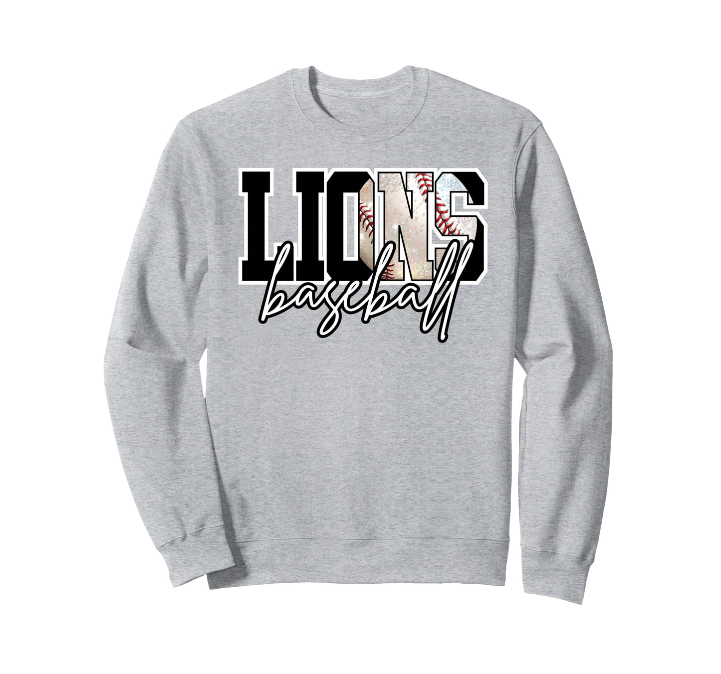 Lions Baseball Mom Sports Game Day Sweatshirt - Minimalist Print Men Women - T-Shirt, Sweatshirt, Hoodie