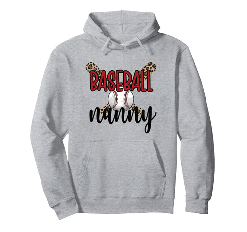 Baseball Nanny Grandma Baseball Player Hoodie - Graphic Print Men Women - T-Shirt, Sweatshirt, Hoodie