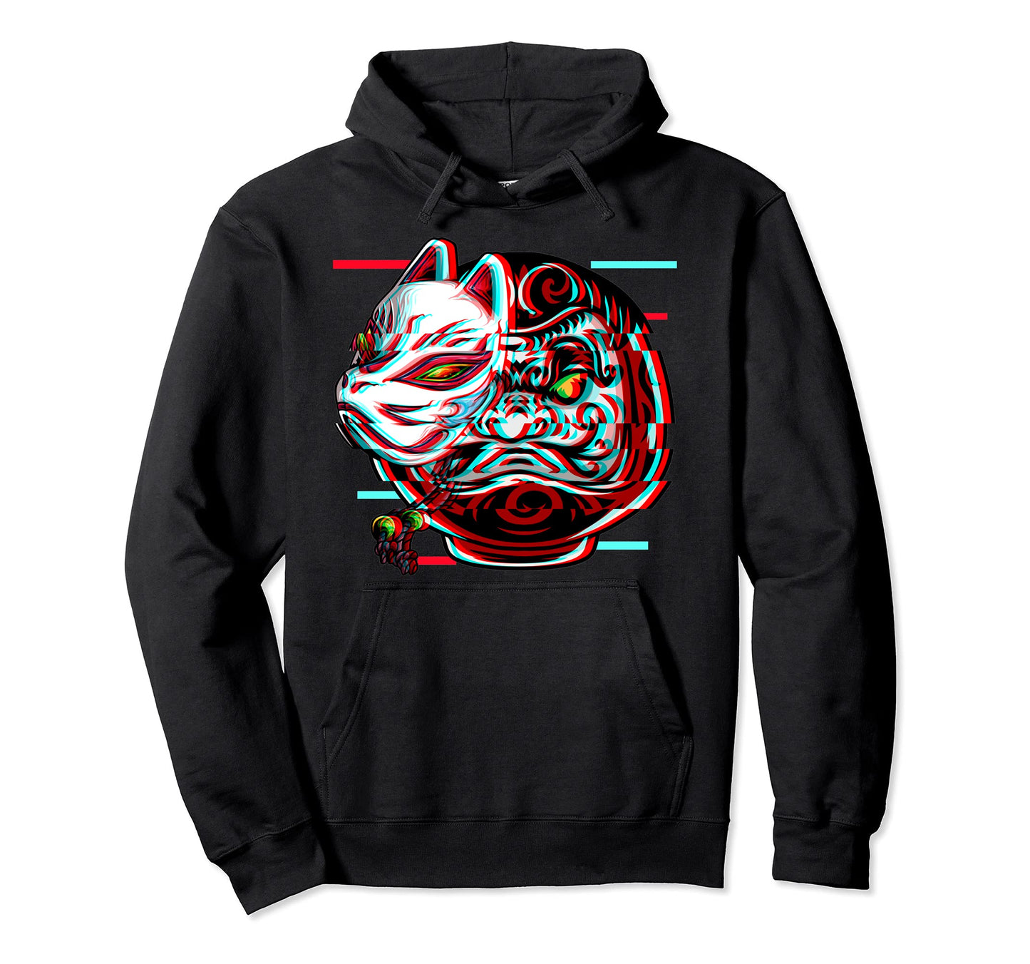 Vaporwave Japanese Daruma Doll Japan Hoodie - Novelty Apparel Unisex - T-Shirt, Sweatshirt, Hoodie