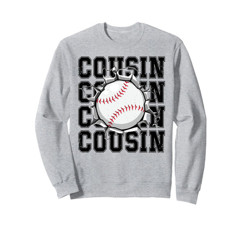 Baseball Cousin Cracked Wall Sweatshirt - Aesthetic Graphic for Adults - T-Shirt, Sweatshirt, Hoodie
