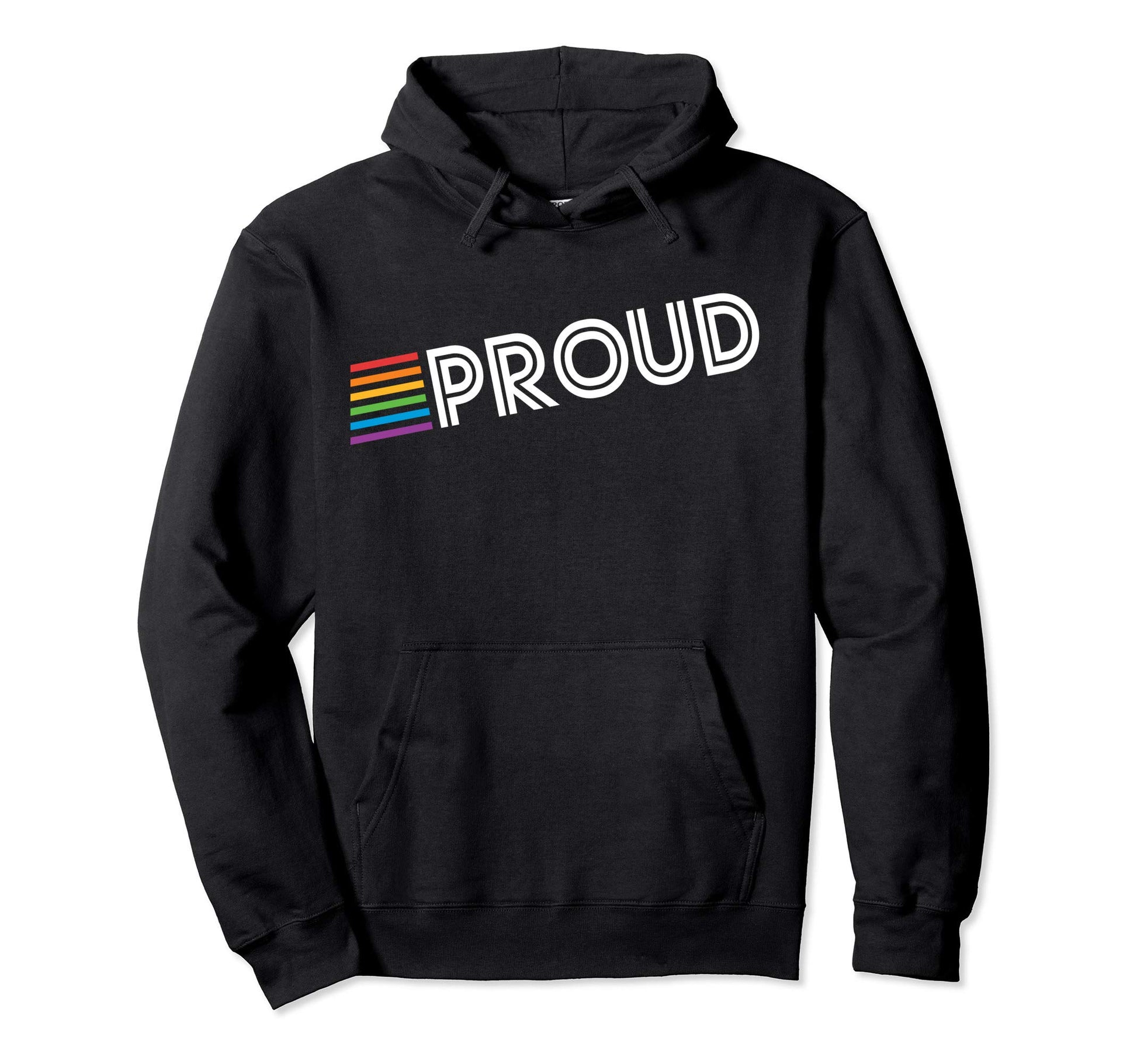 Rainbow Proud Gay Pride Hoodie - Streetwear Style Unisex - T-Shirt, Sweatshirt, Hoodie