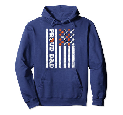 Proud Dad Soccer Basketball Player Hoodie - Casual Everyday Wear Men Women - T-Shirt, Sweatshirt, Hoodie