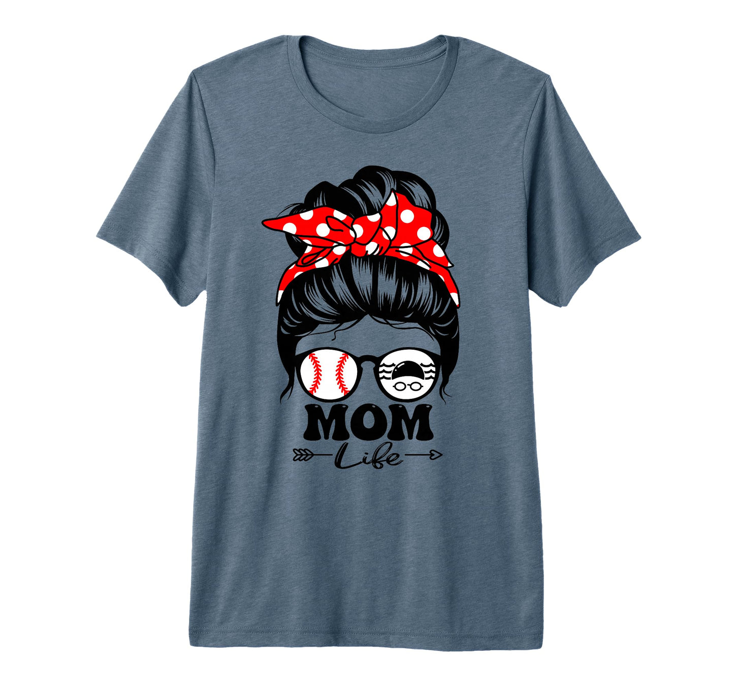 Mom Life Messy Bun Hair Funny Swim T-Shirt - Streetwear Style Men Women - T-Shirt, Sweatshirt, Hoodie