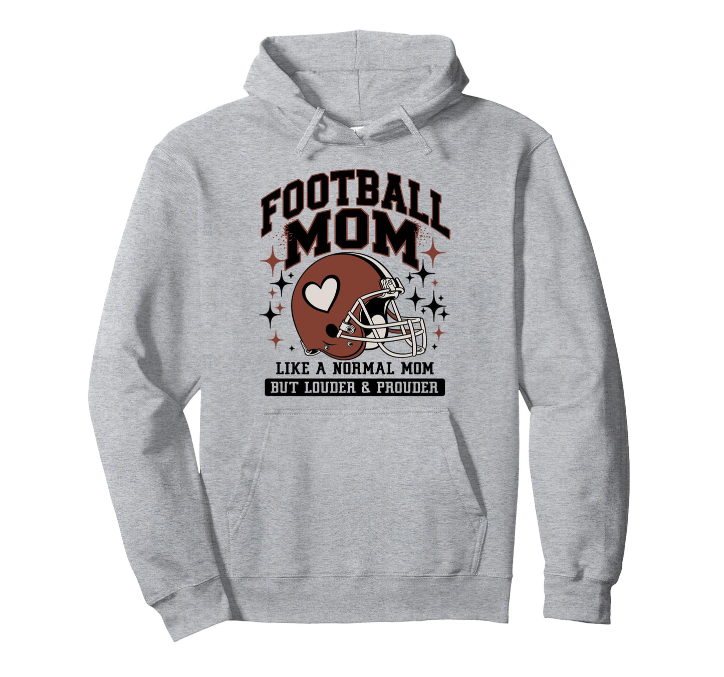 Football Mom Like Normal Mom Football Hoodie - Graphic Print for Adults - T-Shirt, Sweatshirt, Hoodie