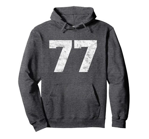 Lucky Number 77 Birthday Sports Player Hoodie - Unique Graphic Men Women - T-Shirt, Sweatshirt, Hoodie