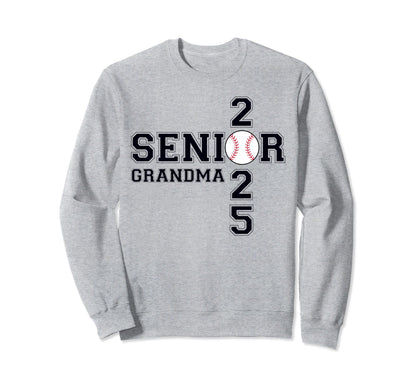 Class 2025 Baseball Grandma Senior Sweatshirt - Graphic Print Men Women - T-Shirt, Sweatshirt, Hoodie