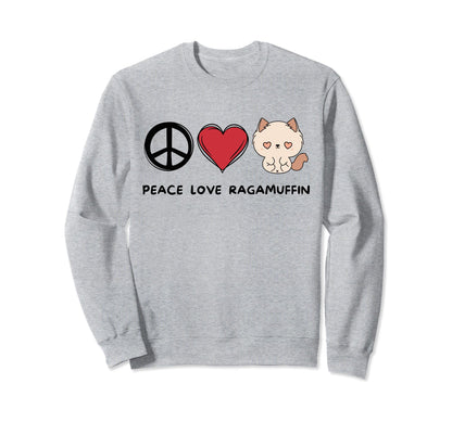 Kawaii Ragamuffin Lover Peace Sweatshirt - Fun Novelty Design Men Women - T-Shirt, Sweatshirt, Hoodie