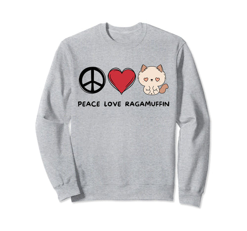 Kawaii Ragamuffin Lover Peace Sweatshirt - Fun Novelty Design Men Women - T-Shirt, Sweatshirt, Hoodie