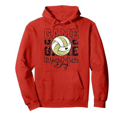 Volleyball Game Day Volleyball Mom Hoodie - Novelty Apparel for Adults - T-Shirt, Sweatshirt, Hoodie