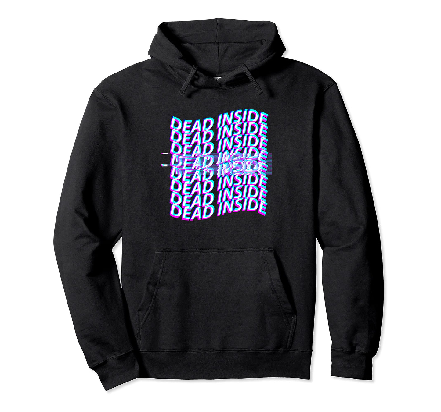 Dead Inside Vaporwave Aesthetic Goth Hoodie - Novelty Apparel for Adults - T-Shirt, Sweatshirt, Hoodie