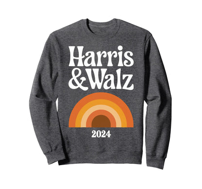 Harris Walz Harris Walz Rainbow Boho Sweatshirt - Graphic Print Unisex - T-Shirt, Sweatshirt, Hoodie