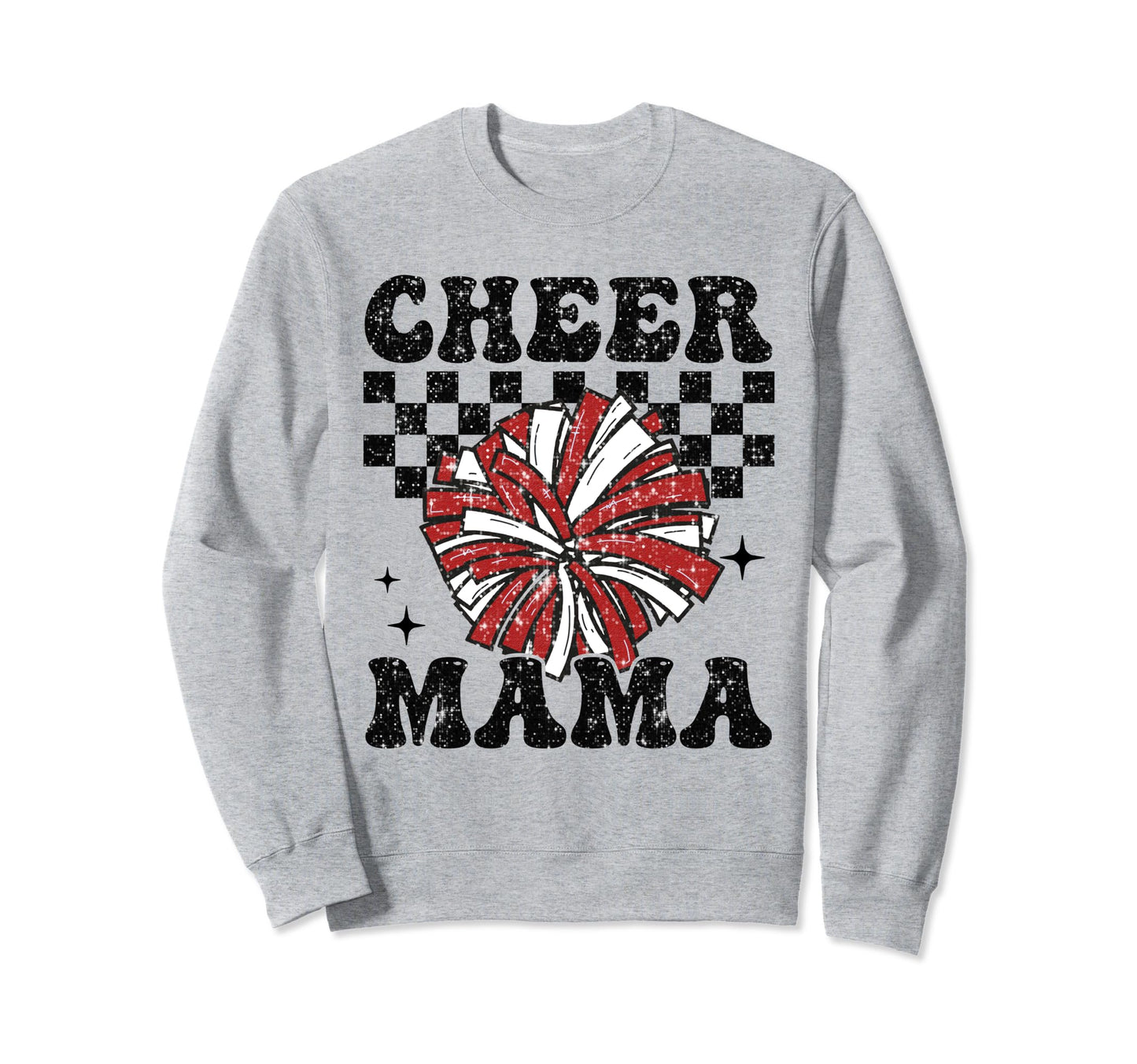 Cheer Mama Checkered Cheerleader Sweatshirt - Minimalist Print Men Women - T-Shirt, Sweatshirt, Hoodie