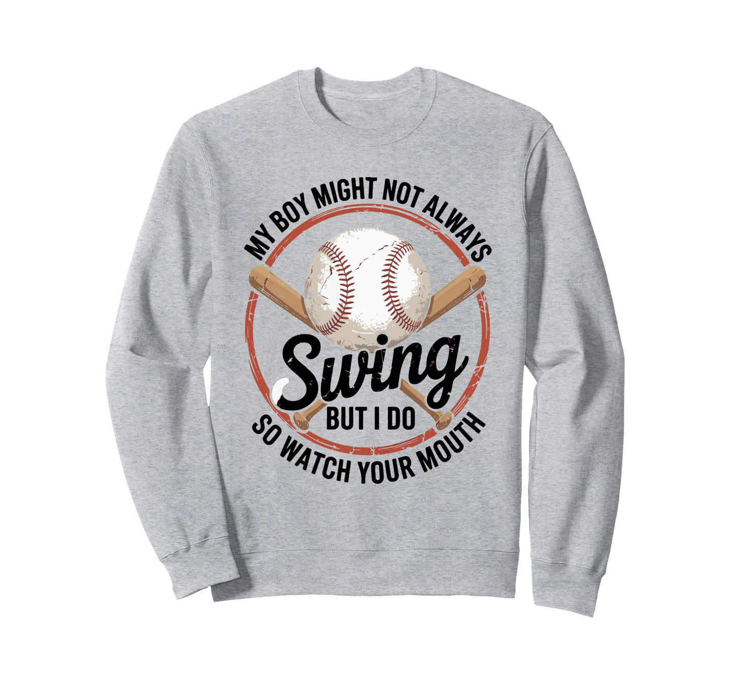 Funny Baseball Parent Swing Sweatshirt - Casual Everyday Wear Men Women - T-Shirt, Sweatshirt, Hoodie