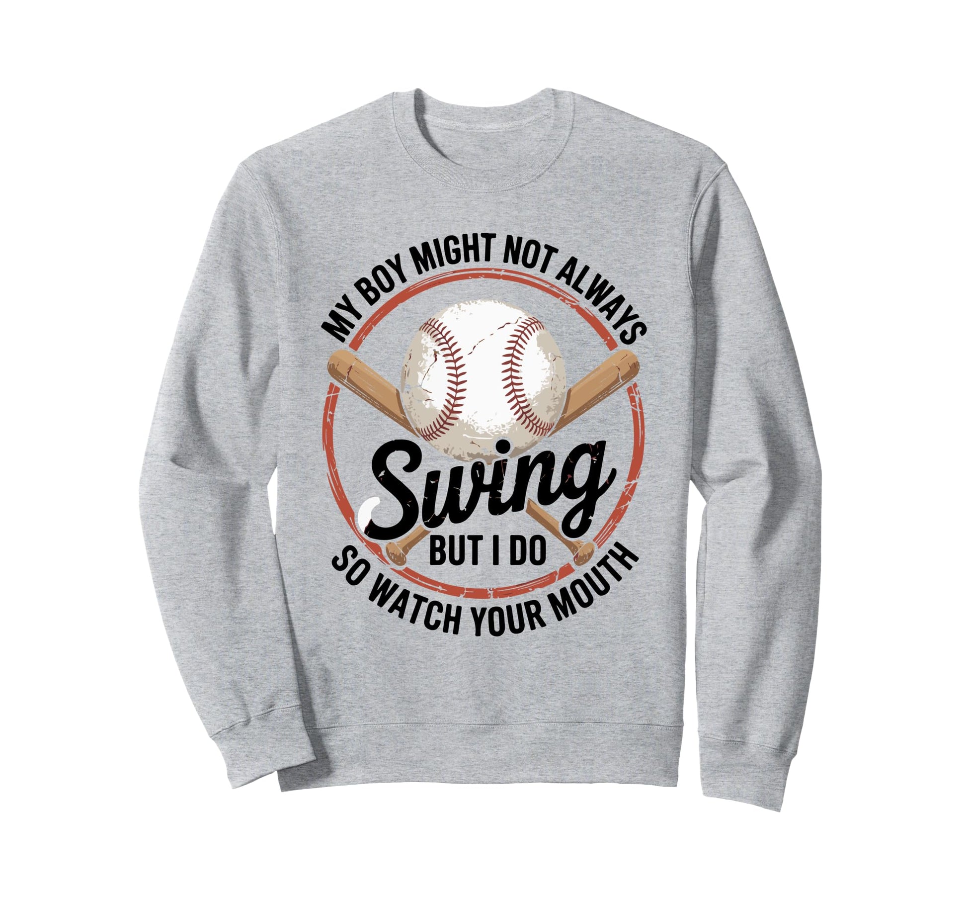 Funny Baseball Parent Swing Sweatshirt - Casual Everyday Wear Men Women - T-Shirt, Sweatshirt, Hoodie