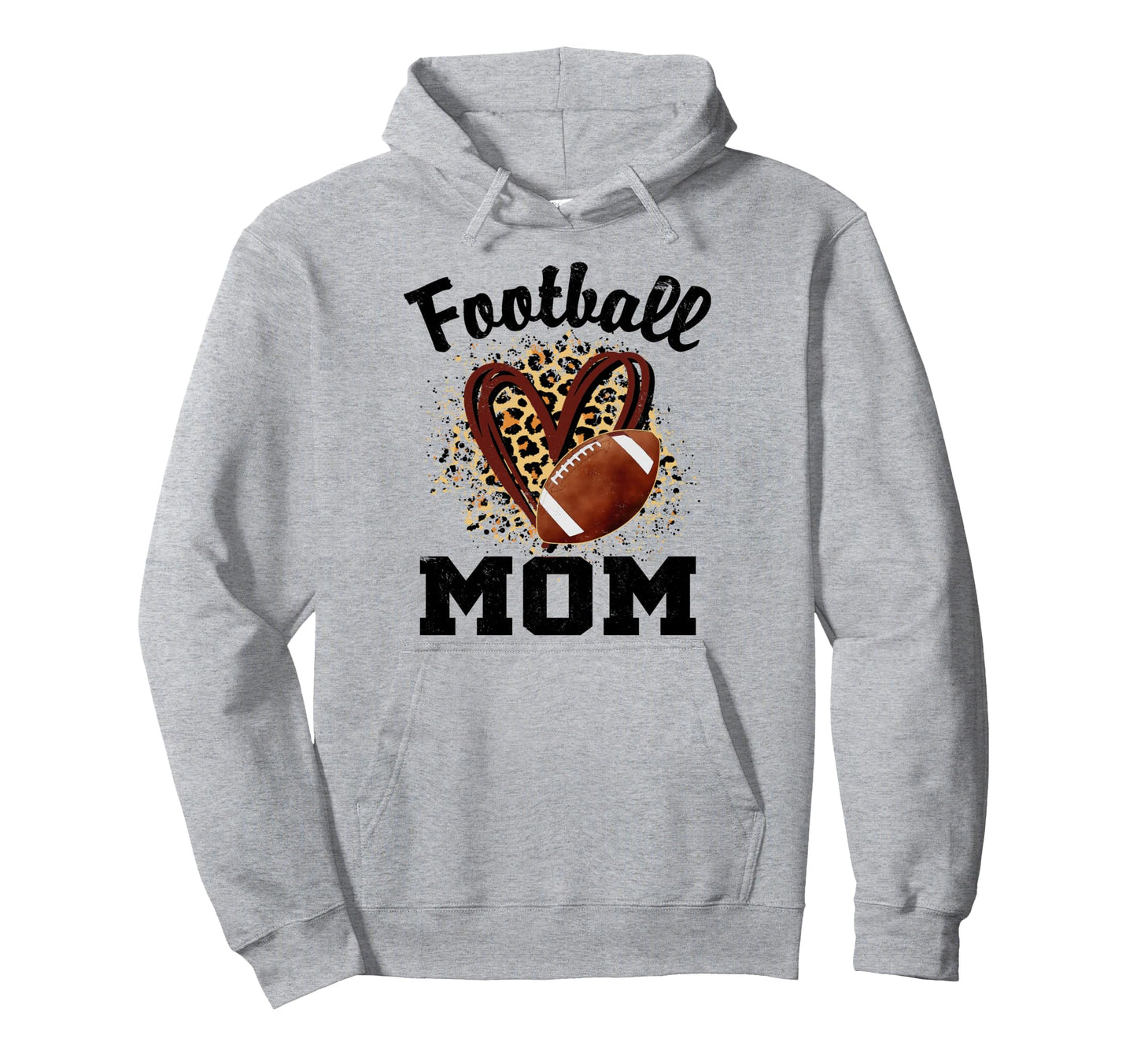 Leopard Heart American Football Matching Hoodie - Unique Graphic for Adults - T-Shirt, Sweatshirt, Hoodie