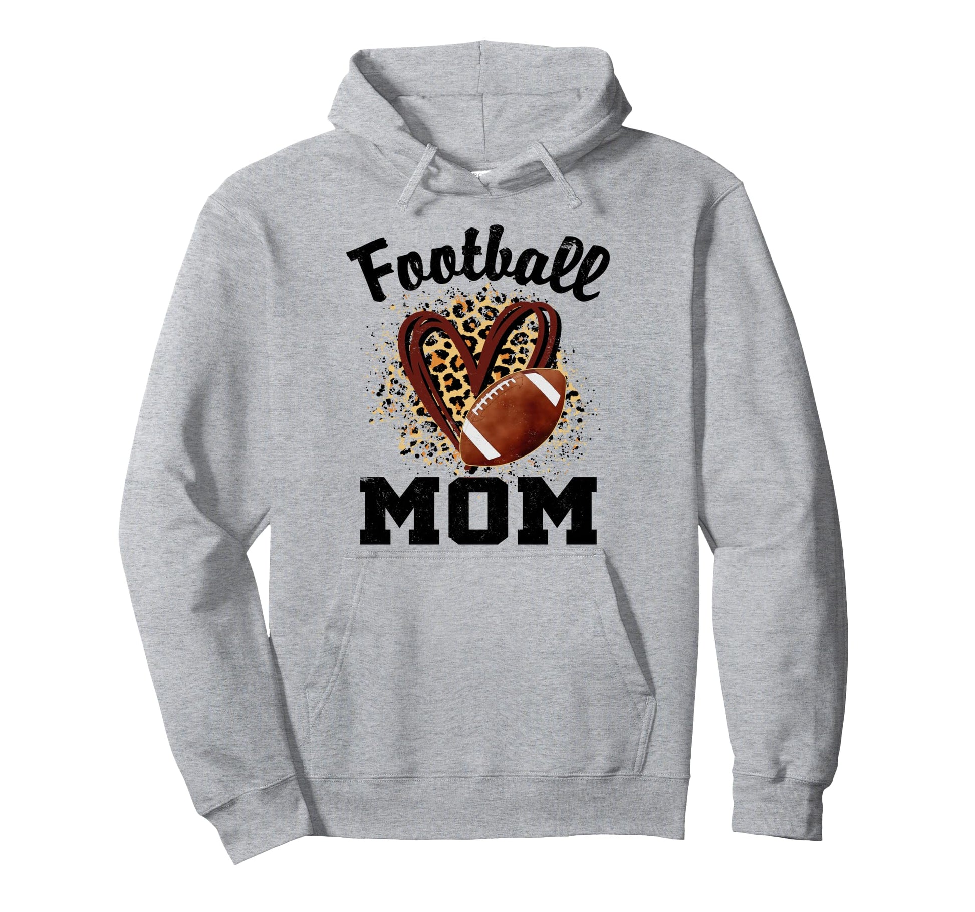 Leopard Heart American Football Matching Hoodie - Unique Graphic for Adults - T-Shirt, Sweatshirt, Hoodie