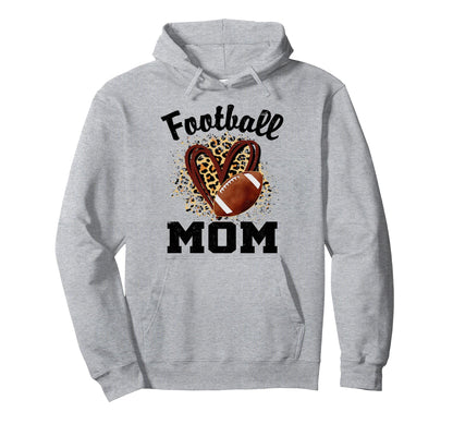 Leopard Heart American Football Matching Hoodie - Unique Graphic for Adults - T-Shirt, Sweatshirt, Hoodie