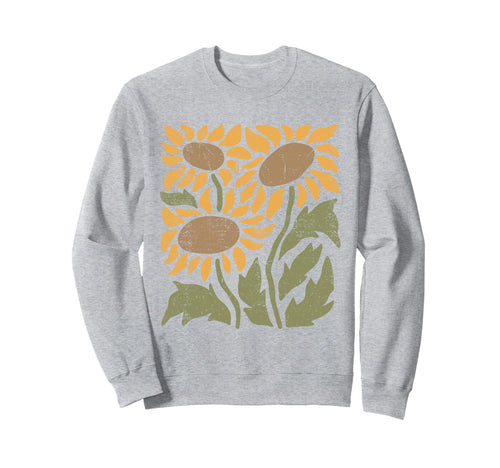 Yellow Sunflower 60S 70S Boho Flower Sweatshirt - Unique Graphic Men Women - T-Shirt, Sweatshirt, Hoodie