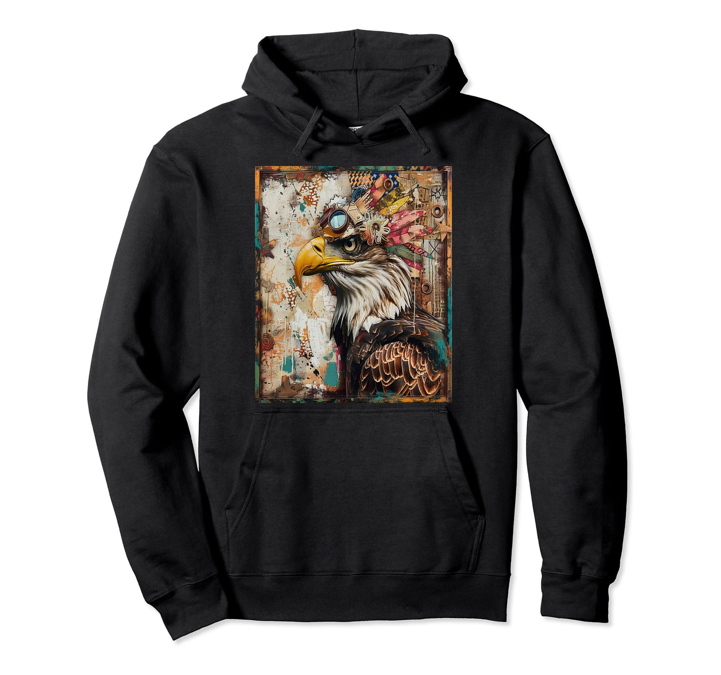 Futuristic Sci Fi Steampunk American Hoodie - Aesthetic Graphic Unisex - T-Shirt, Sweatshirt, Hoodie