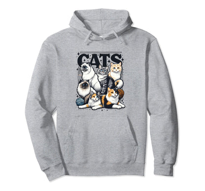 Cat Bootleg Grunge 90S Hoodie - Graphic Print Men Women - T-Shirt, Sweatshirt, Hoodie