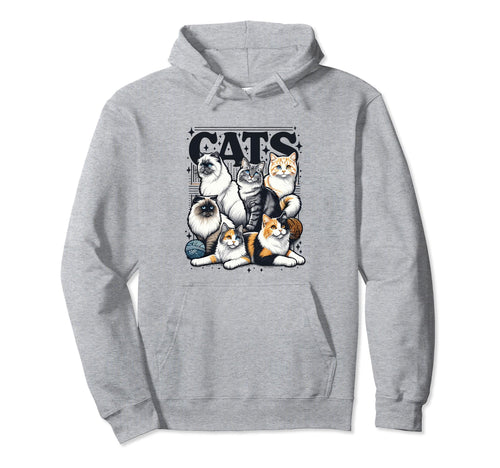 Cat Bootleg Grunge 90S Hoodie - Graphic Print Men Women - T-Shirt, Sweatshirt, Hoodie