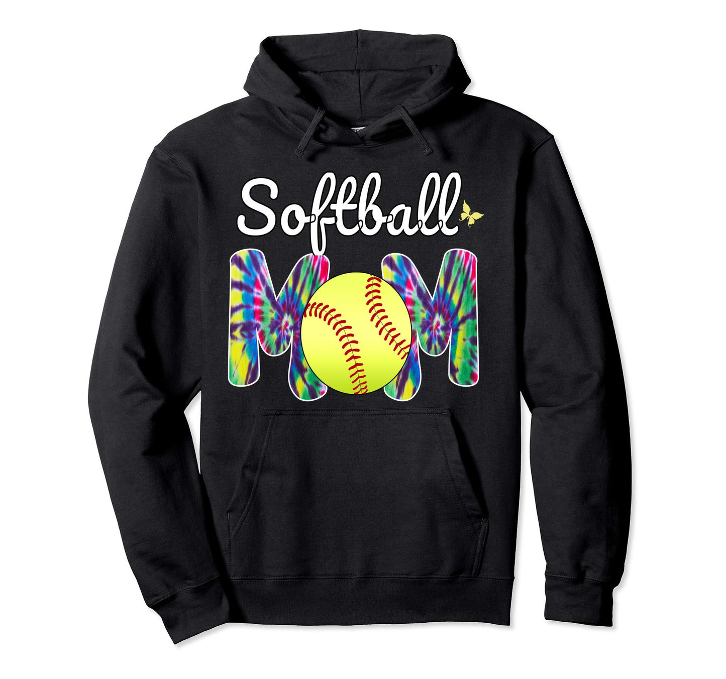 Baseball Mom Love Tie Dye Softball Mom Hoodie - Streetwear Style Men Women - T-Shirt, Sweatshirt, Hoodie