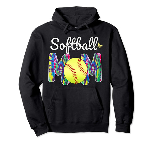 Baseball Mom Love Tie Dye Softball Mom Hoodie - Streetwear Style Men Women - T-Shirt, Sweatshirt, Hoodie
