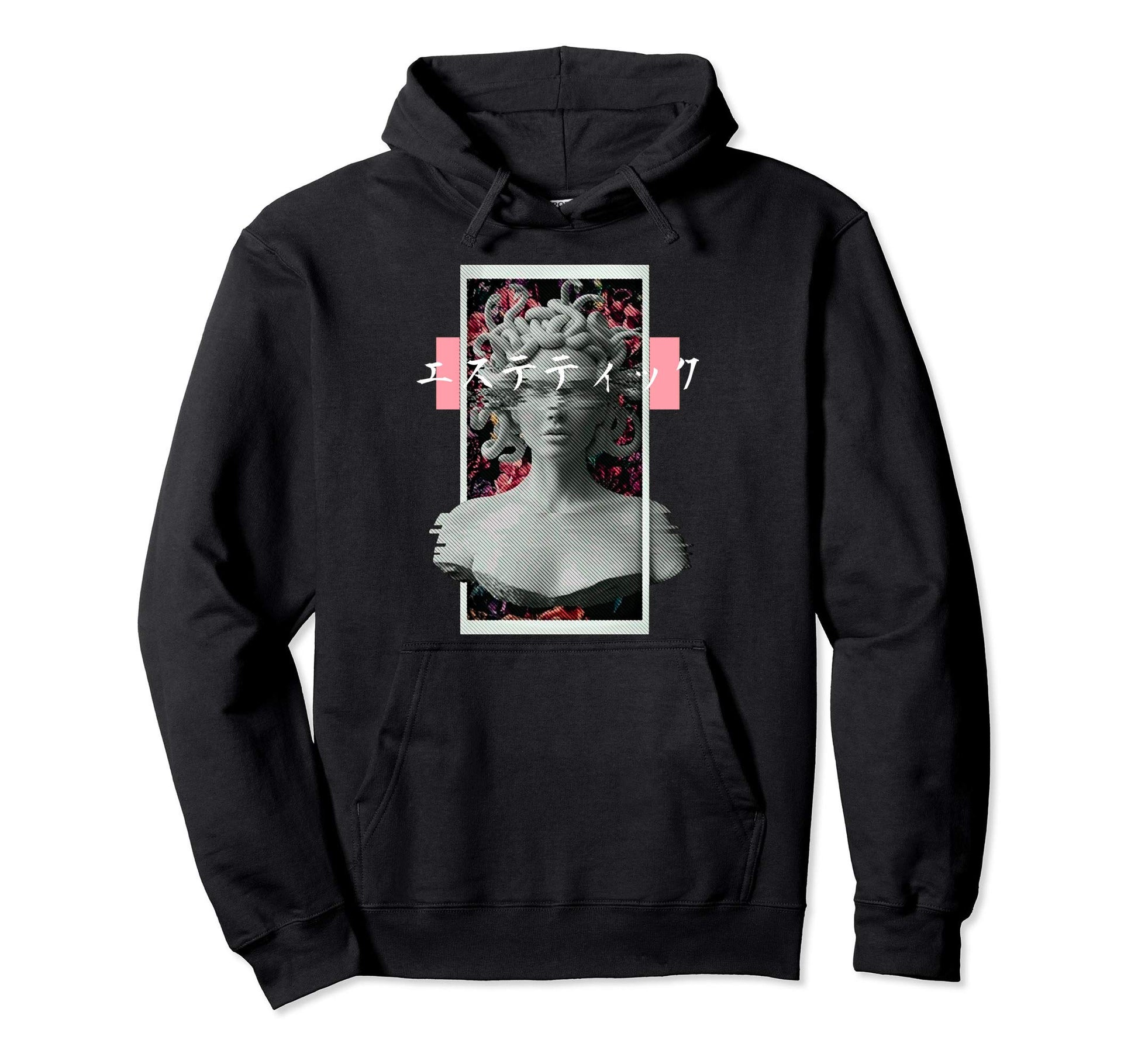 Aesthetic Vaporwave Japanese Futurism Hoodie - Minimalist Print Men Women - T-Shirt, Sweatshirt, Hoodie
