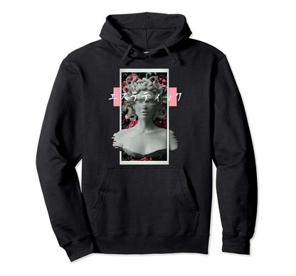 Aesthetic Vaporwave Japanese Futurism Hoodie - Minimalist Print Men Women - T-Shirt, Sweatshirt, Hoodie