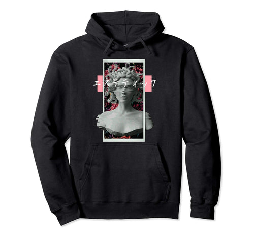 Aesthetic Vaporwave Japanese Futurism Hoodie - Minimalist Print Men Women - T-Shirt, Sweatshirt, Hoodie