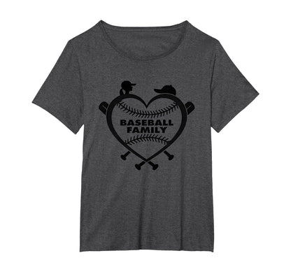 Baseball Family Sister Heart Love Fan T-Shirt - Minimalist Print Men Women - T-Shirt, Sweatshirt, Hoodie