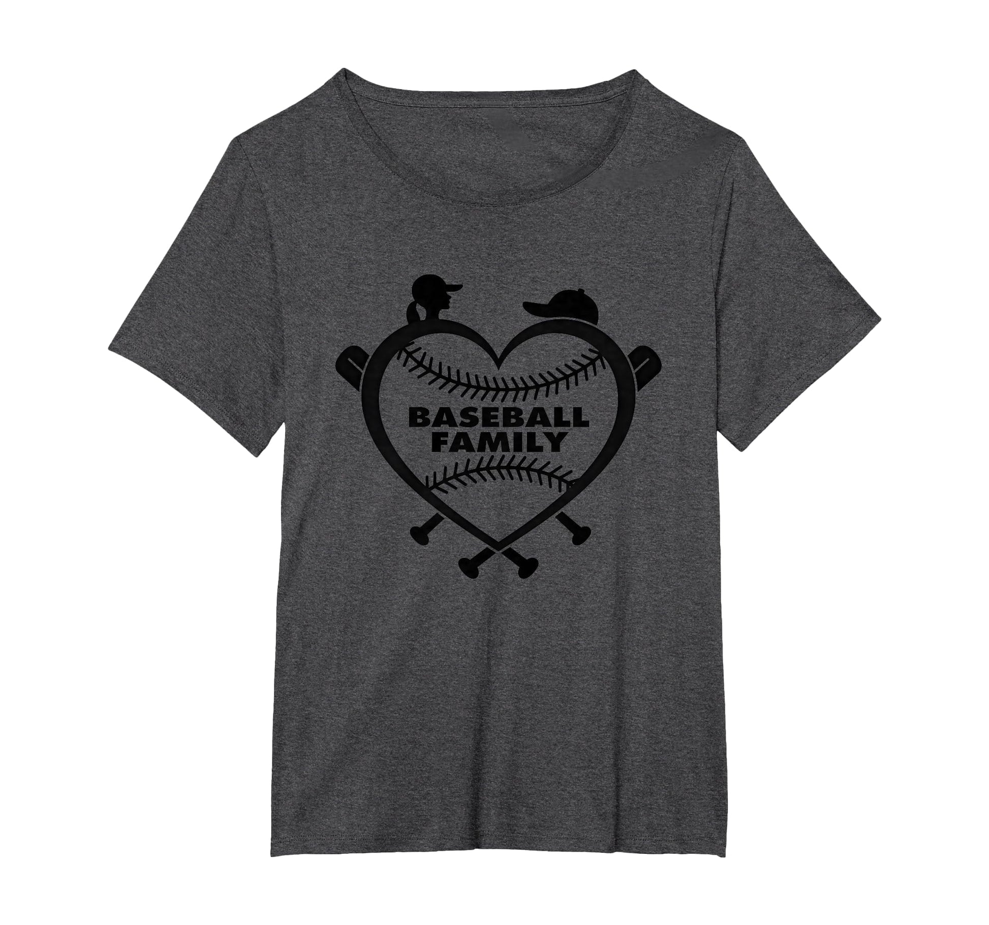 Baseball Family Sister Heart Love Fan T-Shirt - Novelty Apparel for Adults - T-Shirt, Sweatshirt, Hoodie
