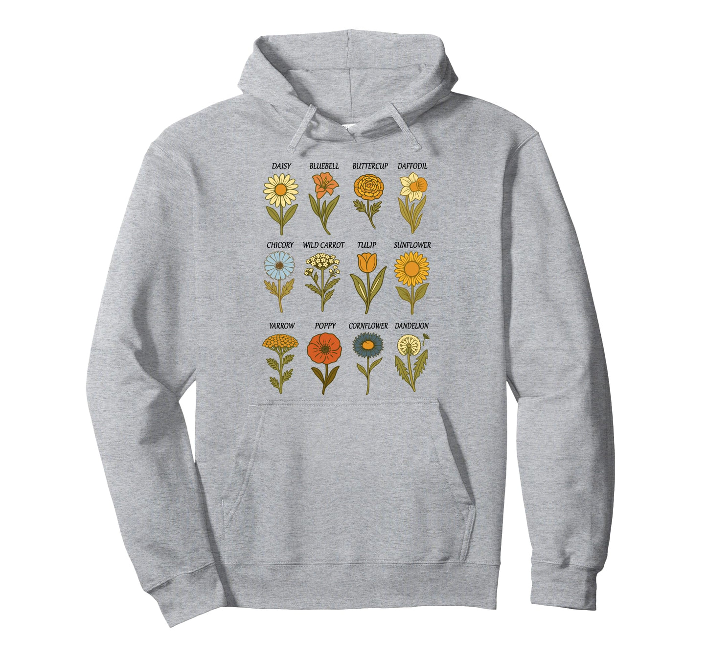 Floral Wildflower Boho Summer Flower Hoodie - Streetwear Style Unisex - T-Shirt, Sweatshirt, Hoodie