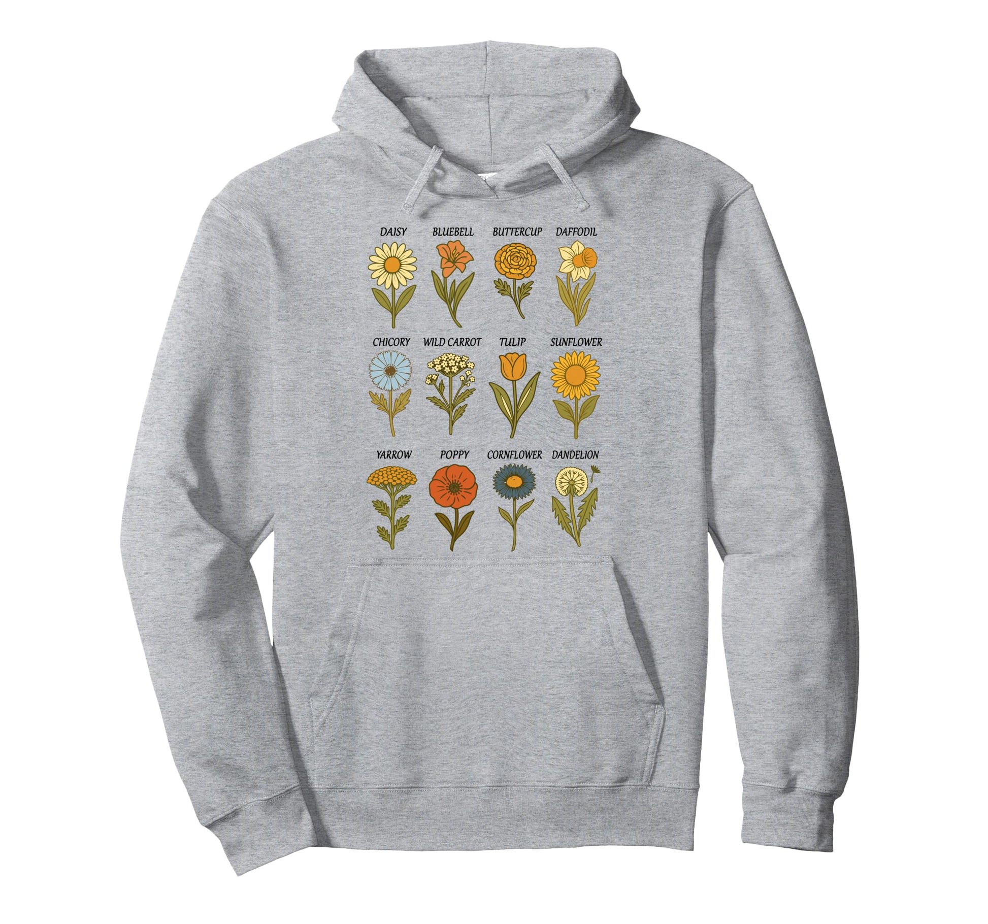 Floral Wildflower Boho Summer Flower Hoodie - Streetwear Style Unisex - T-Shirt, Sweatshirt, Hoodie