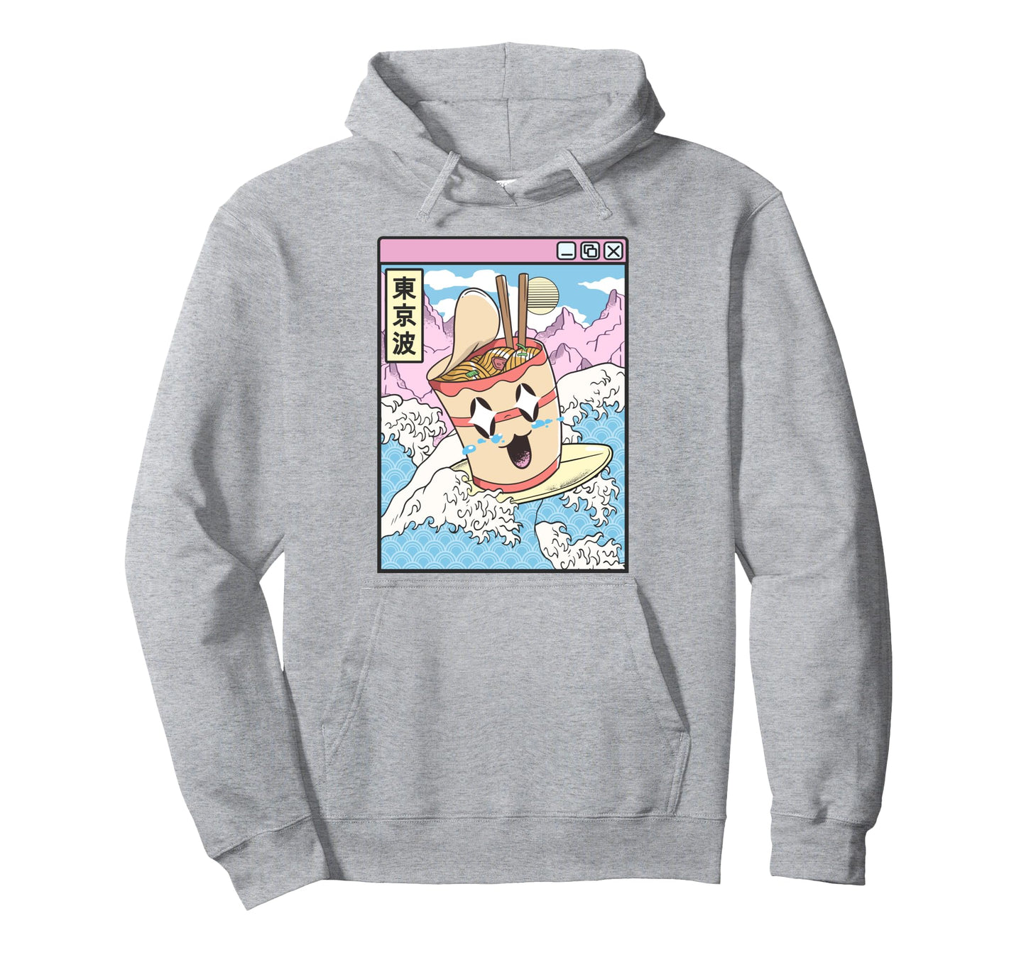 Instant Ramen Noodles Surfing Hoodie - Minimalist Print for Adults - T-Shirt, Sweatshirt, Hoodie