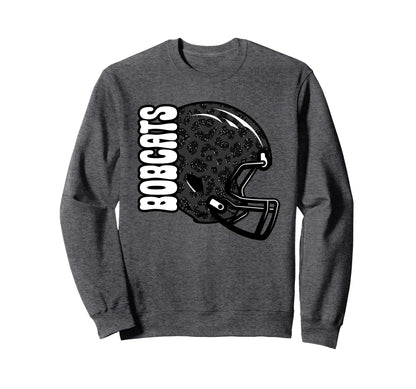 Bobcats Football Mom Game Day Leopard Sweatshirt - Novelty Apparel Unisex - T-Shirt, Sweatshirt, Hoodie
